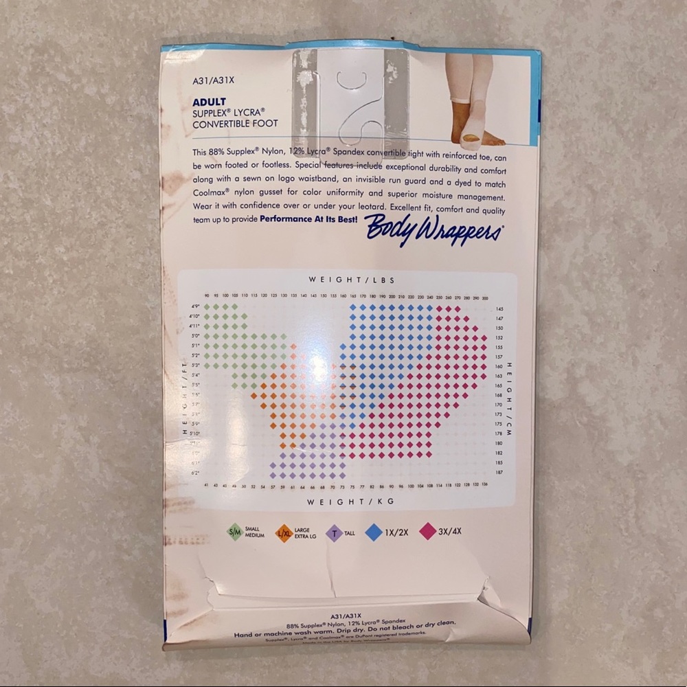 Body Wrappers Convertible Tights - Picture 2 of 2